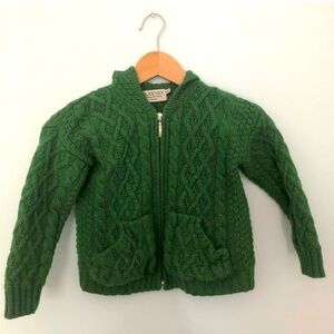 Irish Merino Wool Cable Knit Sweater Kids